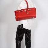 Hermes JPG Shoulder Birkin II 42 Vermillion Clemence Palladium Hardware