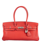 Hermes JPG Shoulder Birkin II 42 Vermillion Clemence Palladium Hardware