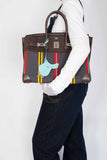 Hermes Jumping Birkin 35 Multicolor Canvas and Ebene Box Palladium Hardware