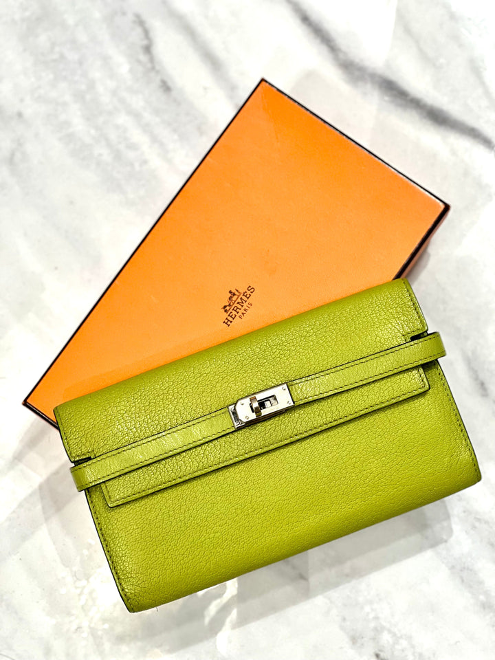 Hermes Kelly Long Chevre Mysore Wallet