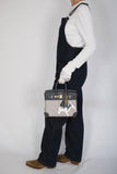 Hermes Limited Edition Birkin 25 in Écru and Ardoise Toile H and Veau Swift Gold Hardware