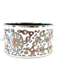 Hermes PALLADIUM PLATED ENAMEL WIDE MARWARI BRACELET