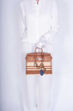 Hermes Picnic Birkin 25 Gold Swift and Stripe Osier Wicker Palladium Hardware