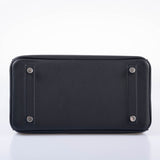 Hermes Shadow Birkin 25 Black Swift Leather Palladium Hardware