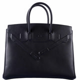 Hermes Shadow Birkin 35 Black Swift Palladium Hardware - 2020, Y