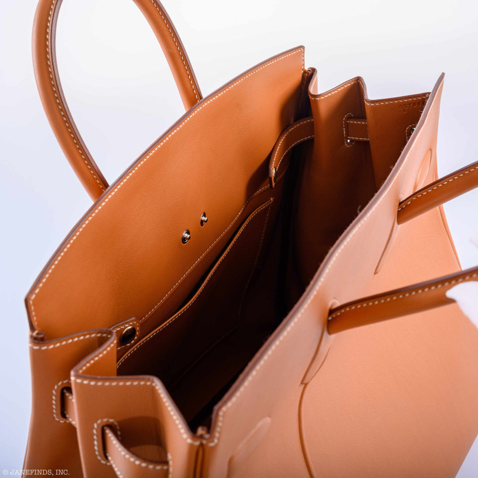 Hermes Shadow Birkin 35 Gold Swift Palladium Hardware - 2019, D