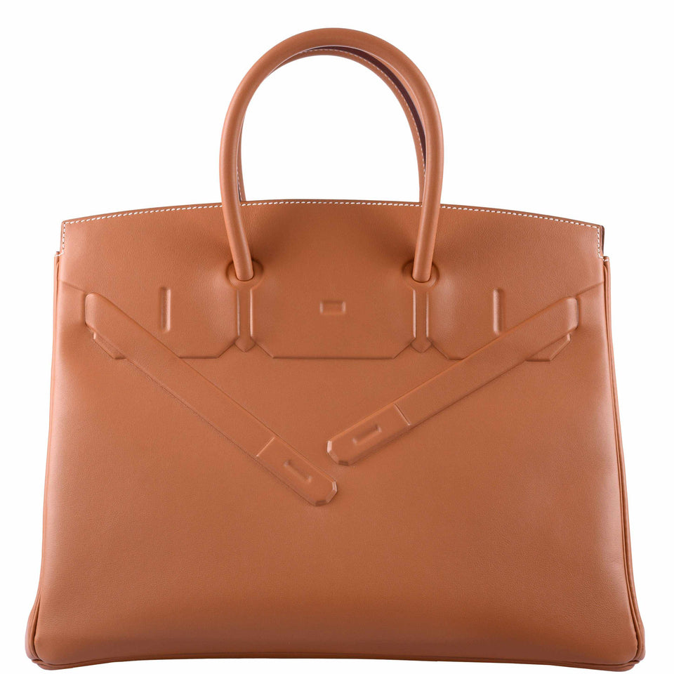 Hermes Shadow Birkin 35 Gold Swift Palladium Hardware - 2019, D