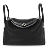 Hermes TAURILLON CLEMENCE VERSO LINDY 30 BAG BLACK TOFFEE