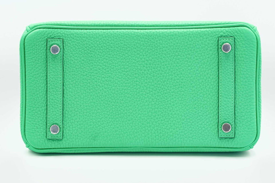 Hermes Touch Birkin 25 Vert Comics Matte Alligator and Togo Palladium Hardware