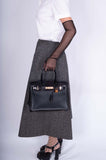 HermesTouch Birkin 30 Black Shiny Nilo Crocodile and Togo Rose Gold Hardware