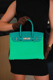Hermes Touch Birkin 30 Vert Jade Matte Nilo Crocodile and Vert Comics Togo Palladium Hardware