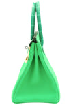 Hermes Touch Birkin 30 Vert Jade Matte Nilo Crocodile and Vert Comics Togo Palladium Hardware