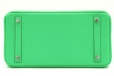 Hermes Touch Birkin 30 Vert Jade Matte Nilo Crocodile and Vert Comics Togo Palladium Hardware