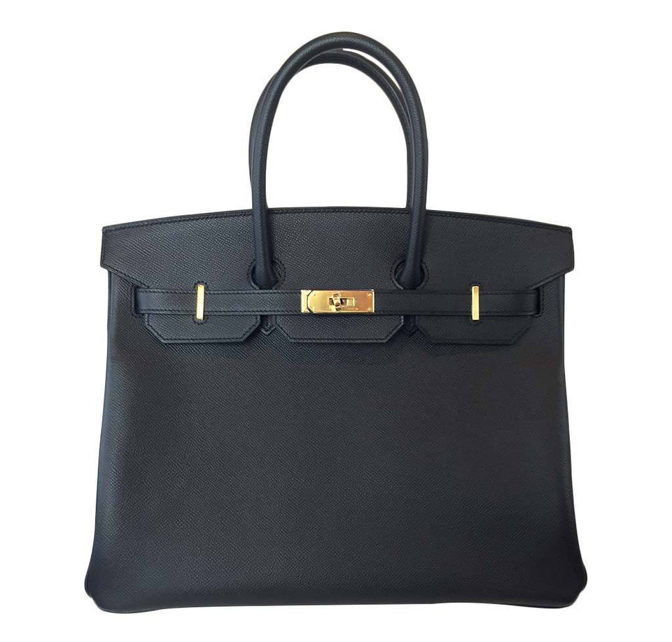 HermesBirkin 35 Black Epsom Bag GHW