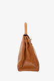 Hermes 1991 Brown Gulliver Leather Kelly Retourne 35 with Strap