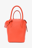 Hermes 2015 Orange Clemence Leather Lindy 34