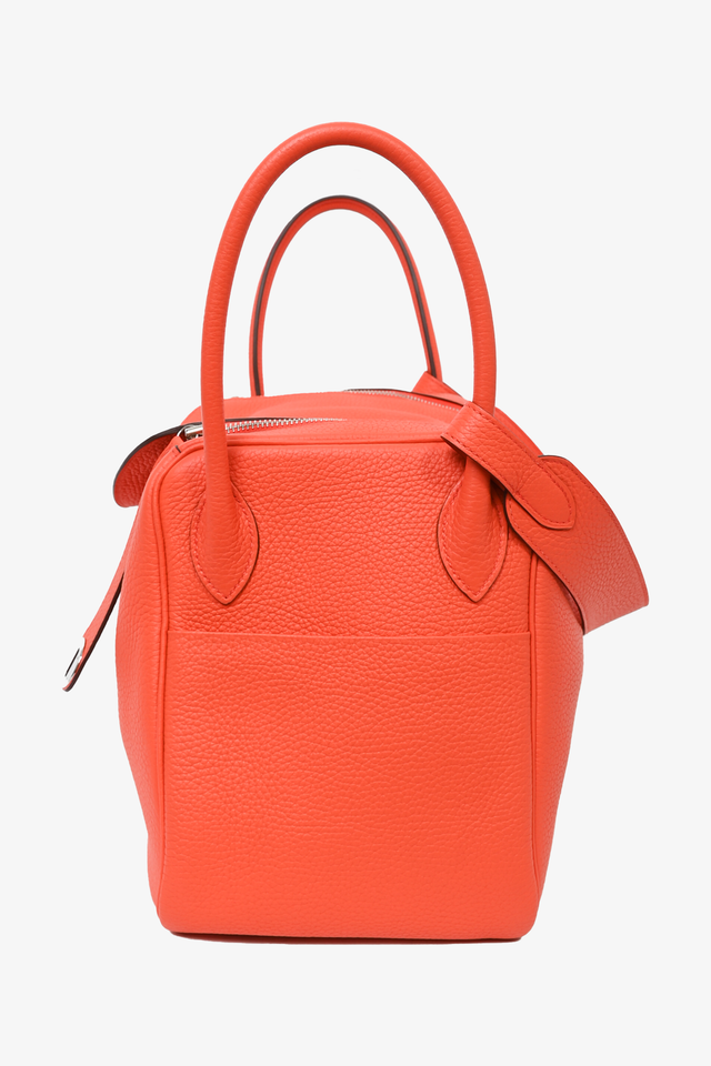 Hermes 2015 Orange Clemence Leather Lindy 34