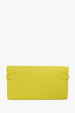 Hermes 2017 Yellow Chevre Leather Kelly Wallet