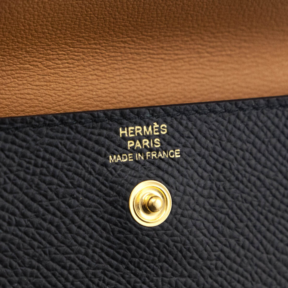 Hermes Black Epsom Kelly Pocket Belt Pouch