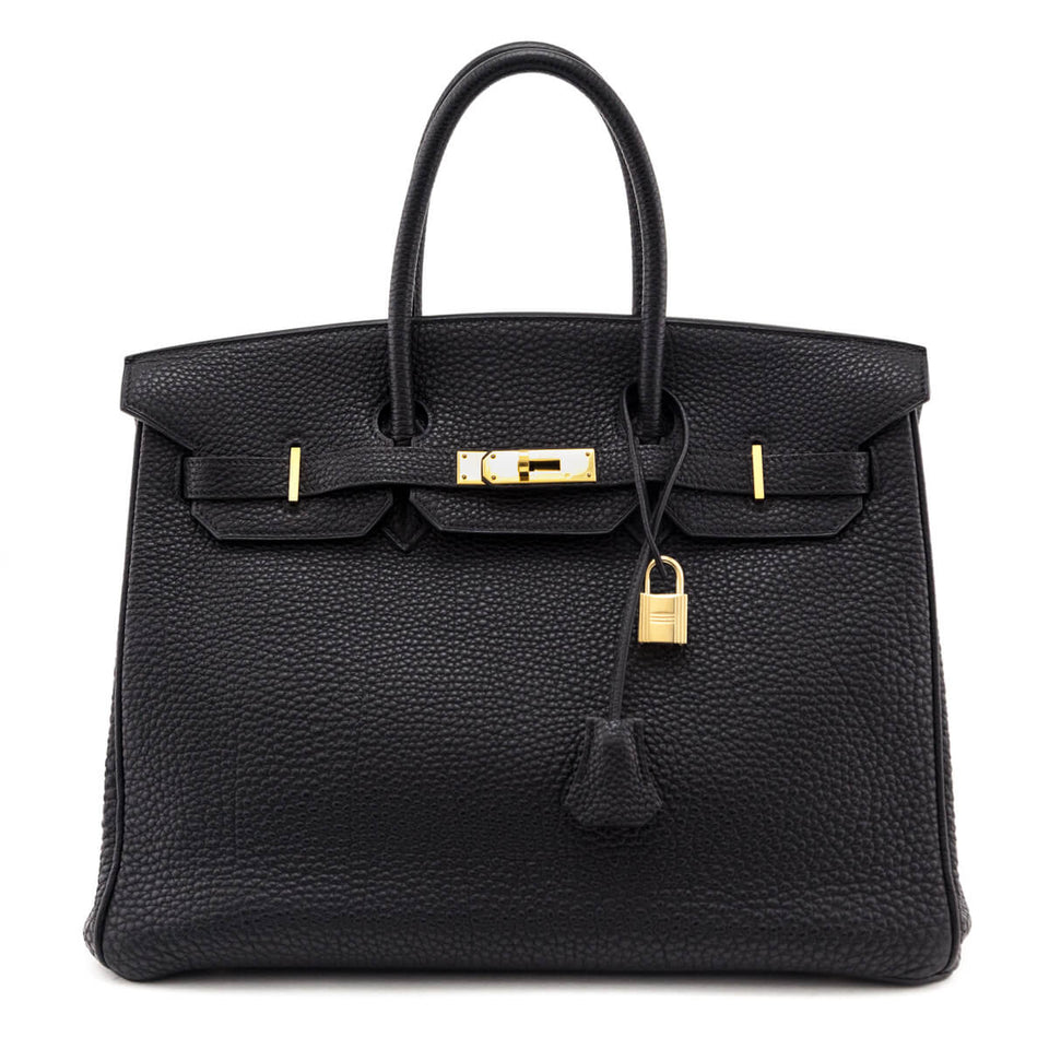 Hermes Black Fjord Birkin 35