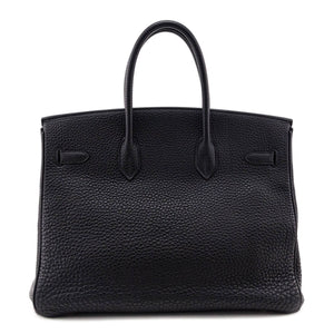 Hermes Black Fjord Birkin 35