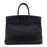 Hermes Black Fjord Birkin 35