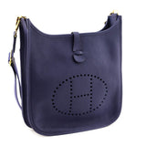Hermes Bleu Encre Taurillon Clemence Evelyne III 29 PM