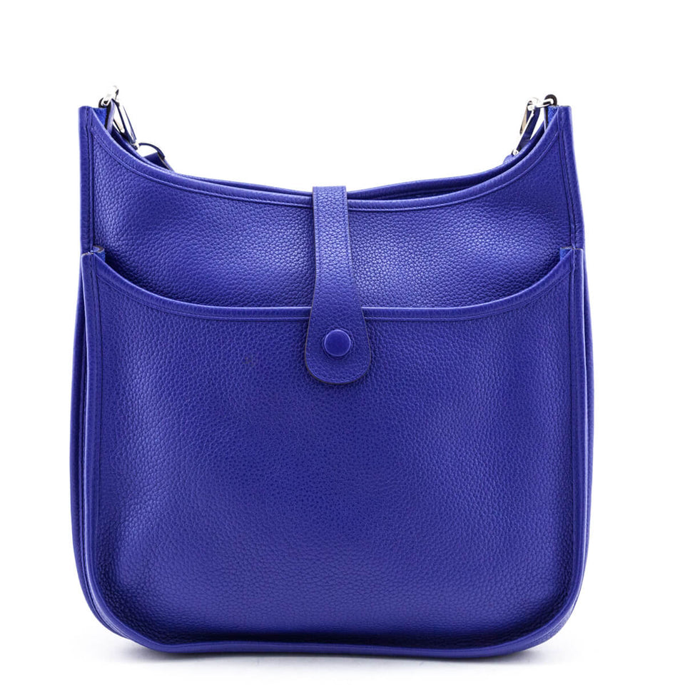 Hermes Bleu Royal Clemence Evelyne III GM