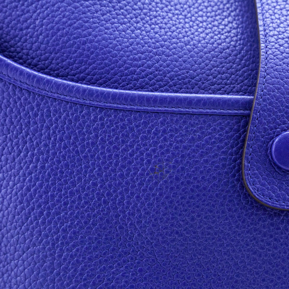 Hermes Bleu Royal Clemence Evelyne III GM