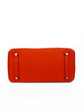 Hermes 8V Orange Poppy 30 Birkin Bag