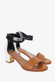 Hermes Tricolor Leather Manege Ankle Wrap Sandals Size 35