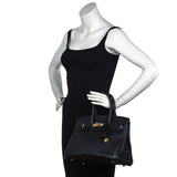 Hermes Black Clemence Birkin 30