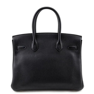 Hermes Black Clemence Birkin 30