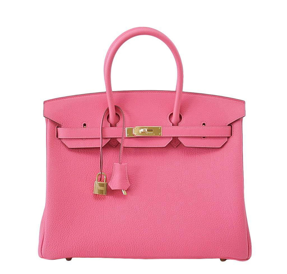 HermesBirkin 35 Rose Lipstick Bag GHW
