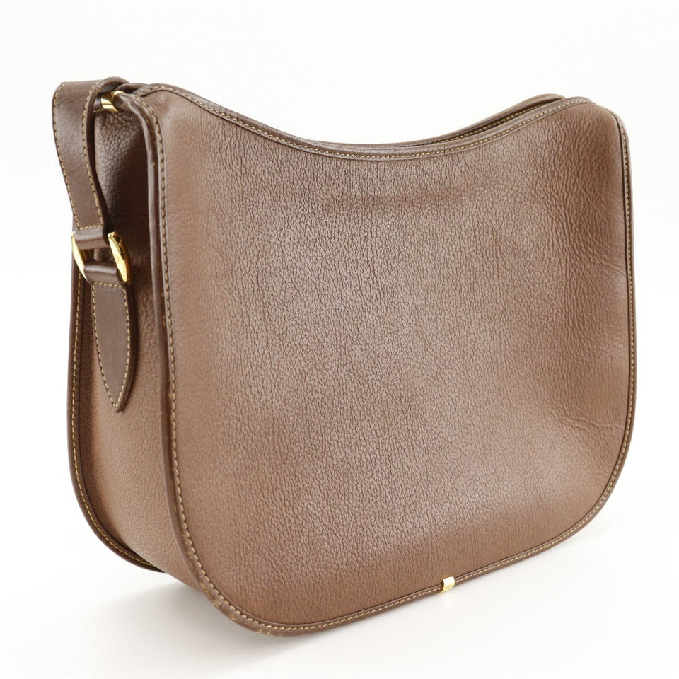 Gucci Shoulder Bag 001.084.1036 Calfskin Brown Old Gucci Interlocking G