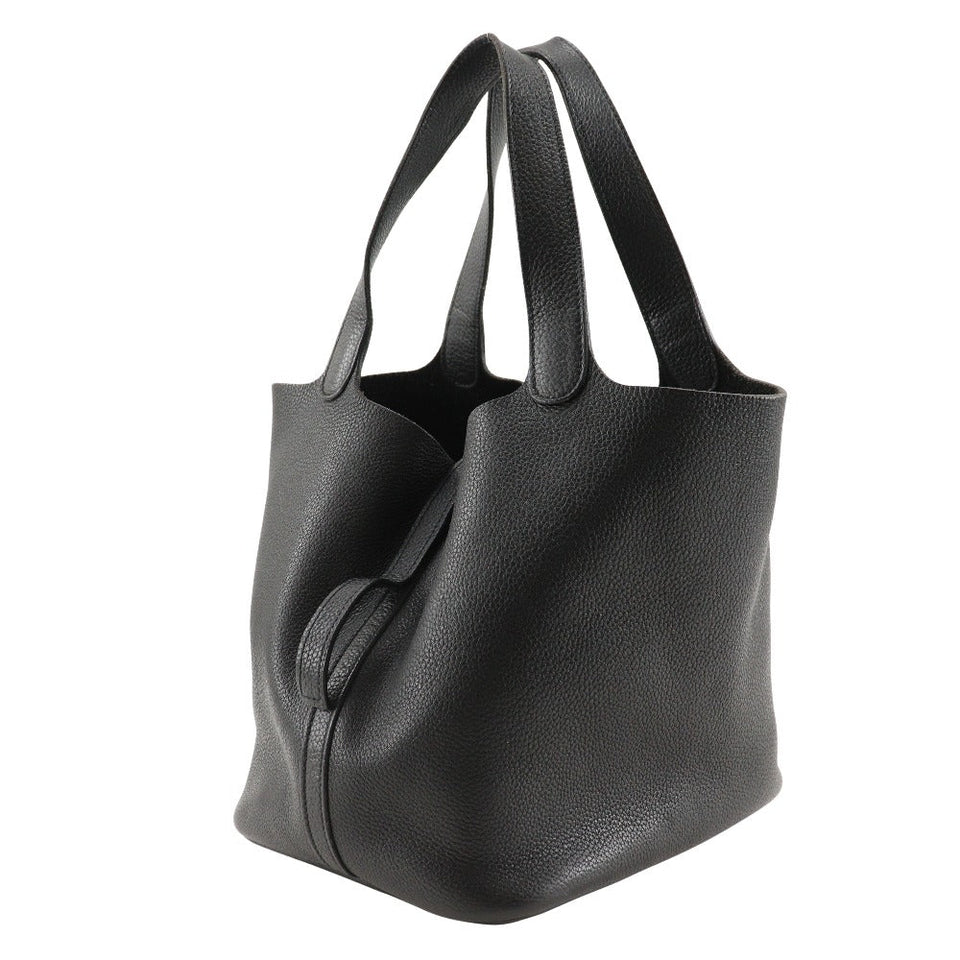 Hermes Handbag Taurillon Clemence black Picotan MM Women