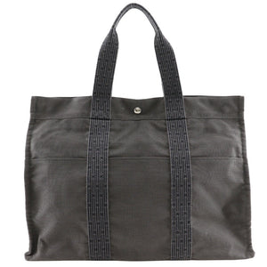 Hermes Tote Bag Nylon canvas gray Her Line Tote GM unisex(Unisex)