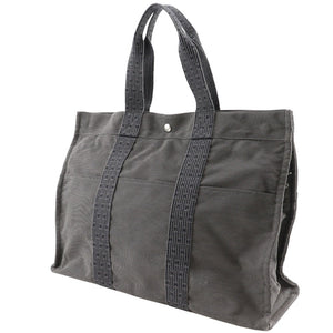 Hermes Tote Bag Nylon canvas gray Her Line Tote GM unisex(Unisex)