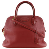 Hermes Handbag Taurillon Clemence Red/Gold Metal 2WAYShoulder Bored 35 Women