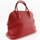 Hermes Handbag Taurillon Clemence Red/Gold Metal 2WAYShoulder Bored 35 Women