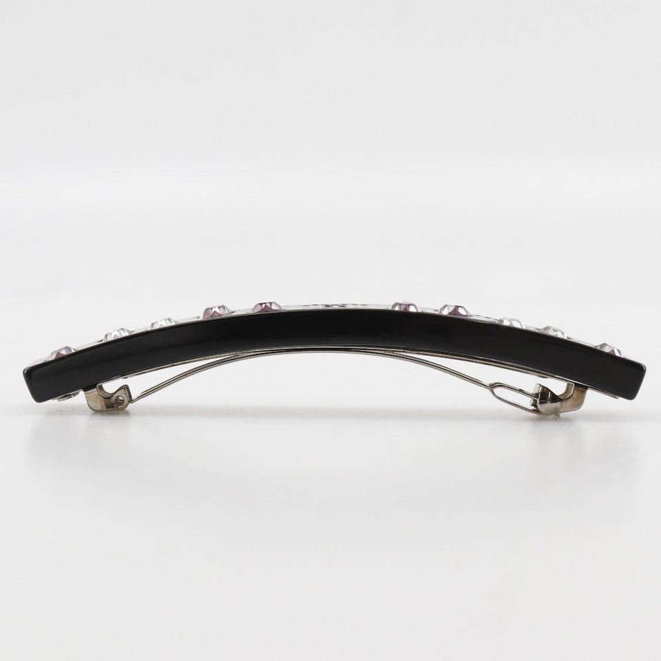 Chanel Coco Mark Heart Barrette Plastic Rhinestone