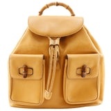 Gucci Backpack 003.2058.0016 Calfskin yellow Bamboo Backpack