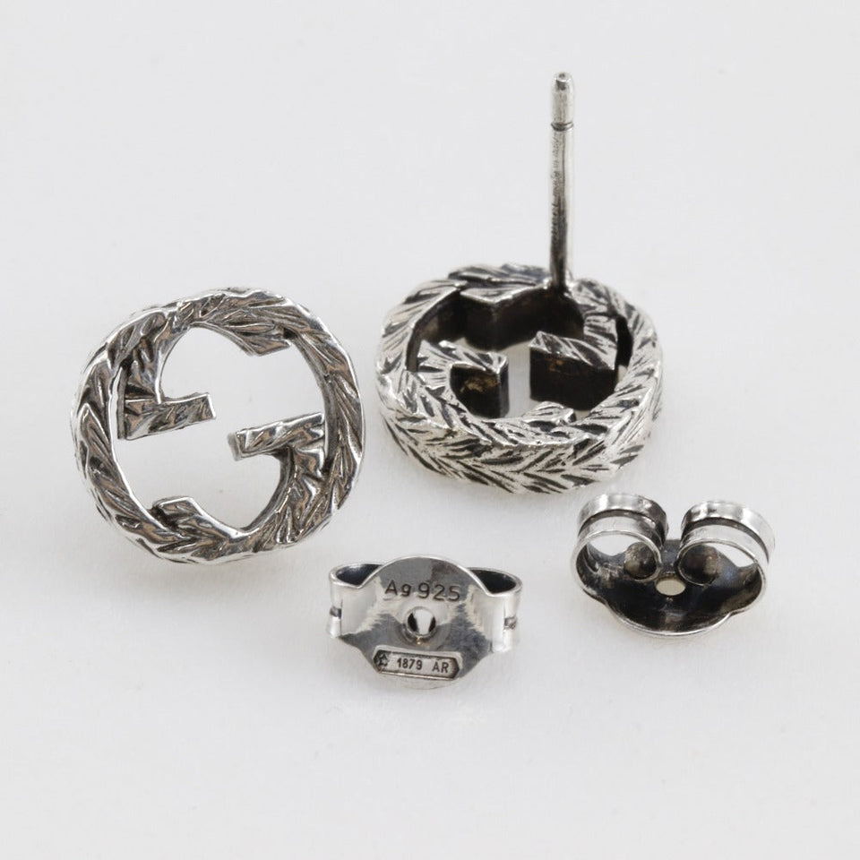 Gucci Pierce metallic Silver Interlocking G unisex(Unisex)