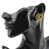 Chanel Round Coco Mark Earrings Vintage