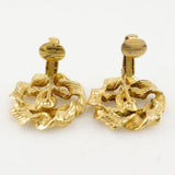 Chanel Round Coco Mark Earrings Vintage