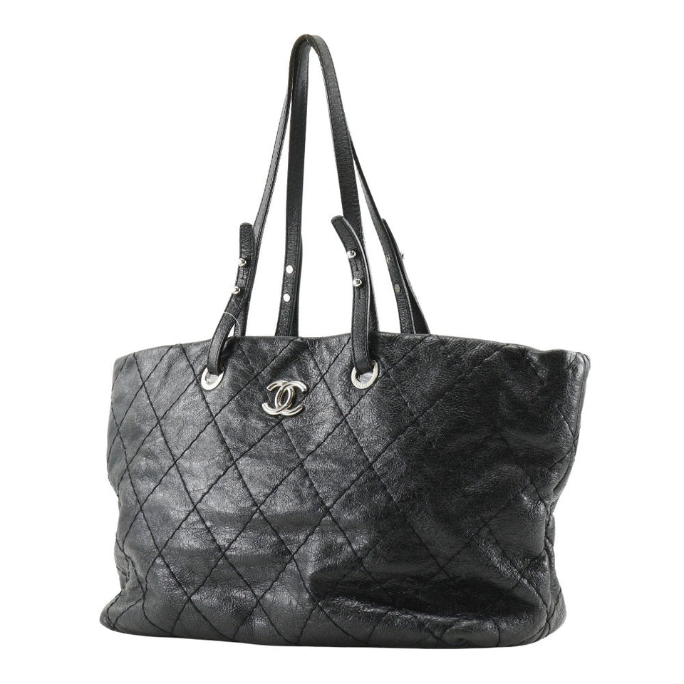 Chanel On the Road Leather Tote Bag A48019