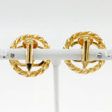 Chanel Coco Mark Gold Plated Earrings