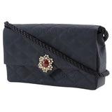 Chanel Matelasse Satin Rhinestone Shoulder Bag