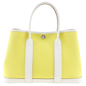 Hermes Handbag Toile Officier, Country yellow Garden party TPM