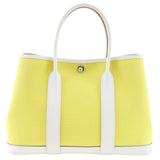 Hermes Handbag Toile Officier, Country yellow Garden party TPM
